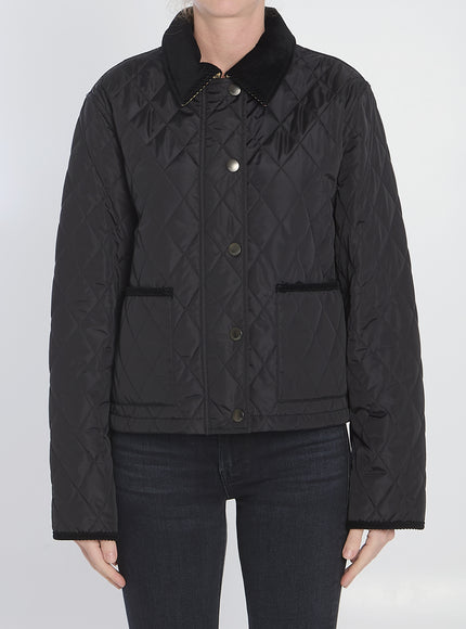 Burberry Cropped Quilted Jacket Black