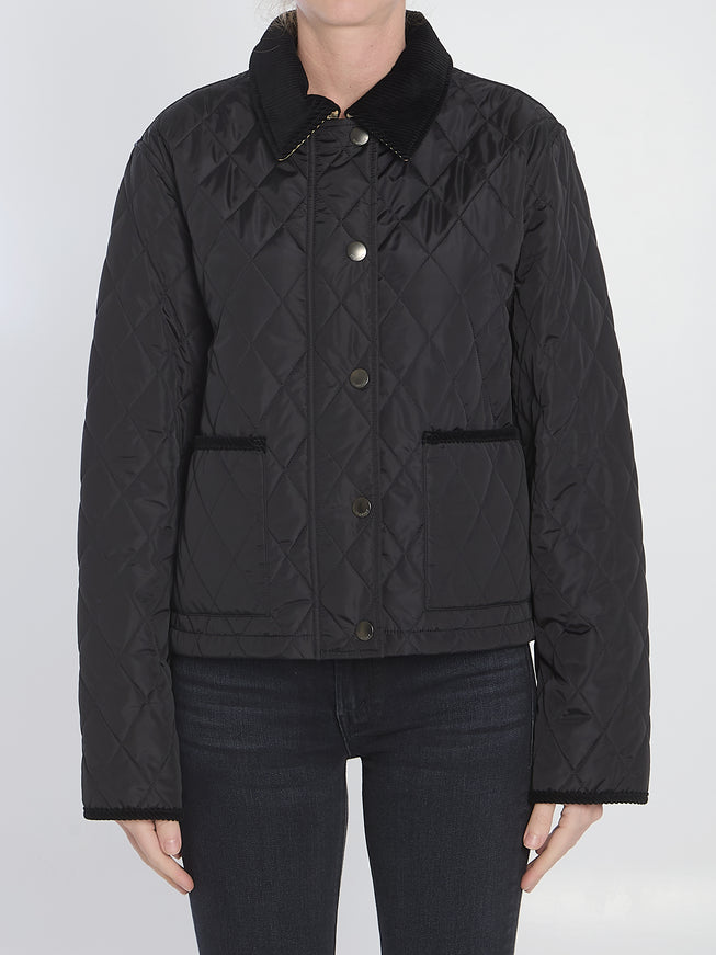 Burberry Cropped Quilted Jacket Black
