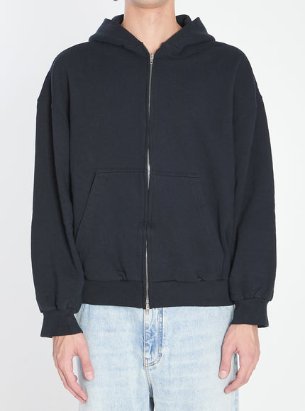 Balenciaga Zipped Hoodie Black