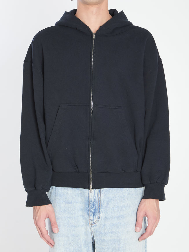 Balenciaga Zipped Hoodie Black