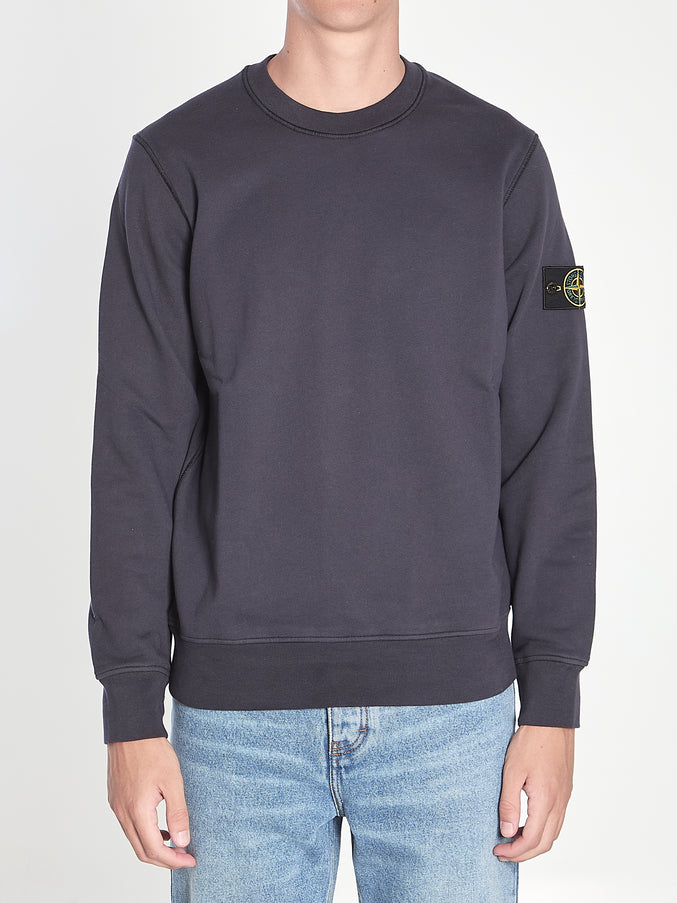 Stone Island Organic Cotton Fleece Blue