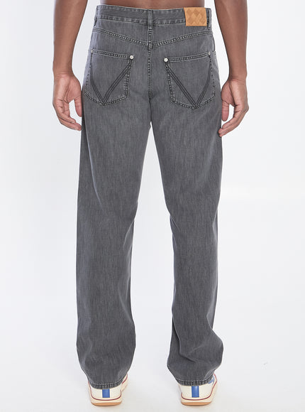 Bottega Veneta Straight-leg Jeans In Vintage Black
