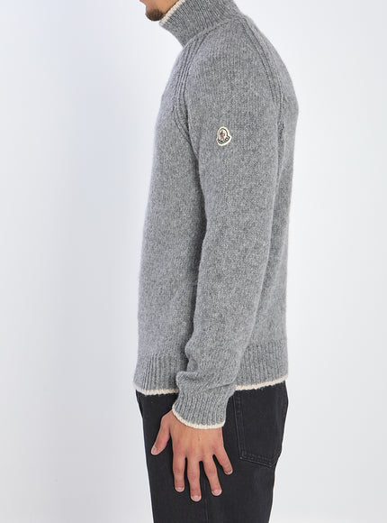Moncler Turtleneck Sweater In Wool And Alpaca