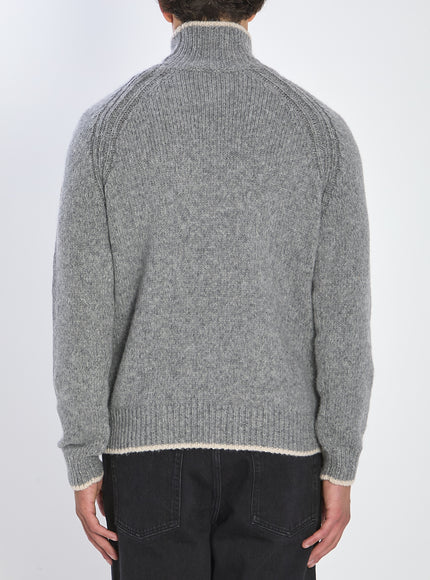 Moncler Turtleneck Sweater In Wool And Alpaca