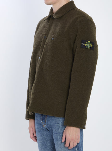 Stone Island Overshirt In Wool Blend