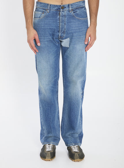 Maison Margiela Jeans With Patch Light Blue