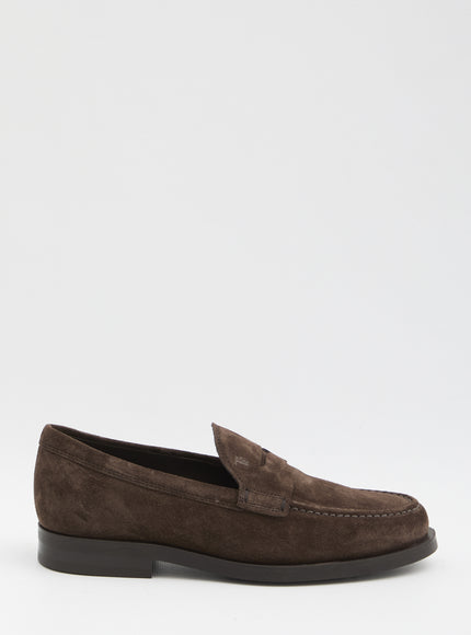 Tod's Suede Leather Loafer Brown