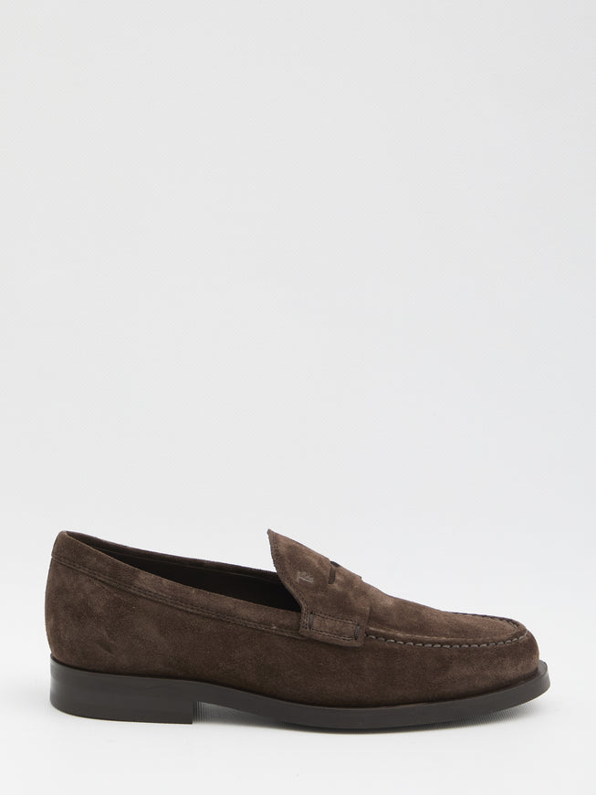 Tod's Suede Leather Loafer Brown