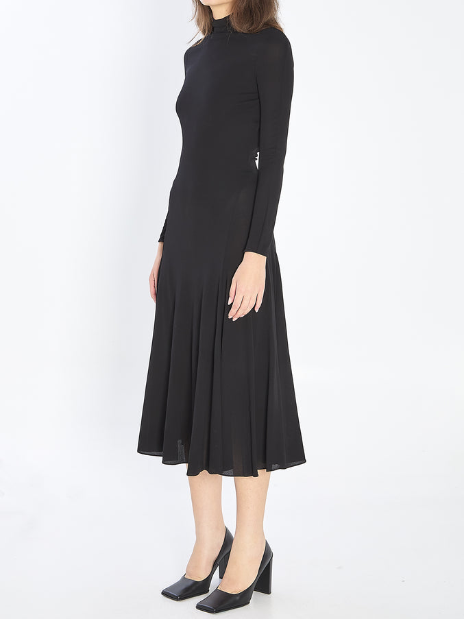 Alaia Fluid Jersey Dress With Heart Detail