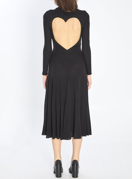 Alaia Fluid Jersey Dress With Heart Detail