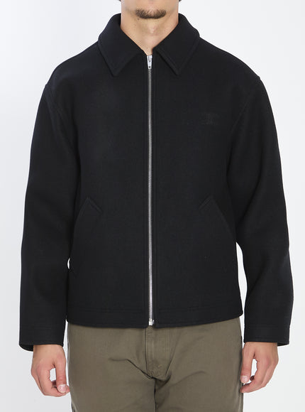 Celine Triomphe Jacket In Wool Black