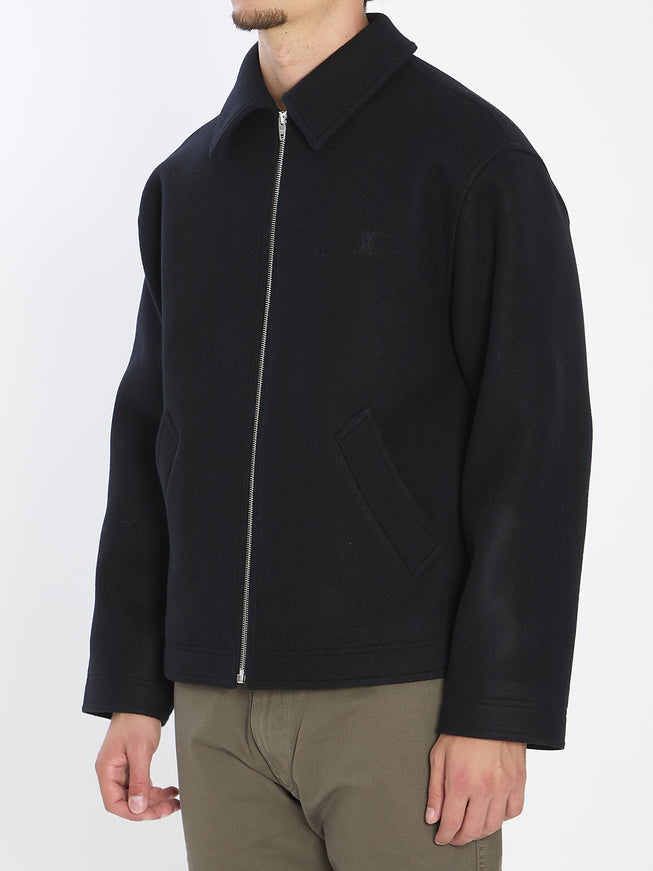 Celine Triomphe Jacket In Wool