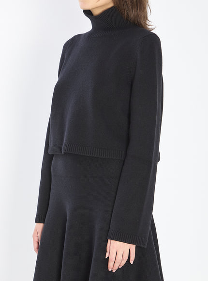 Alaia Cropped Cashmere Knit Pullover