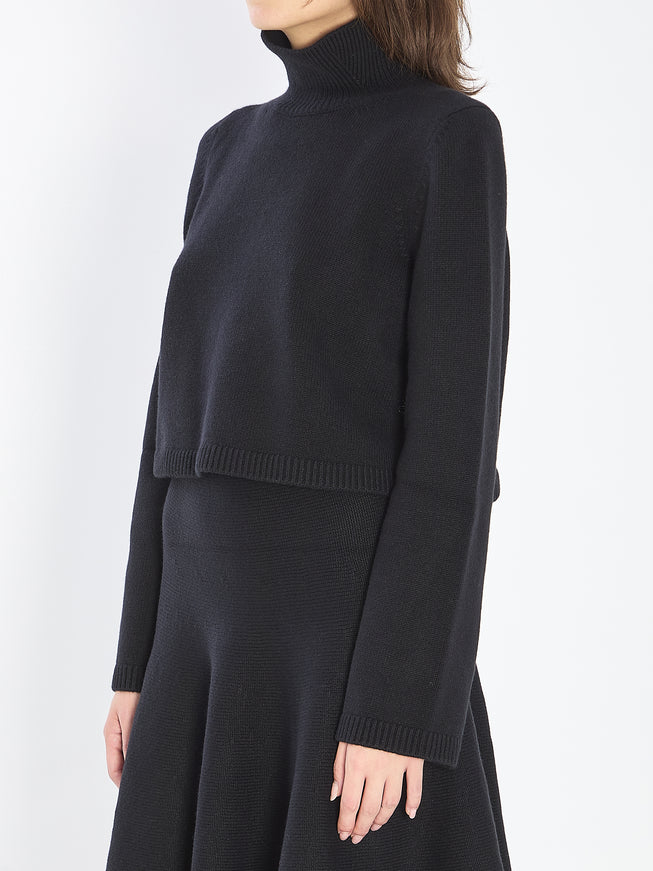 Alaia Cropped Cashmere Knit Pullover