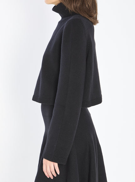 Alaia Cropped Cashmere Knit Pullover