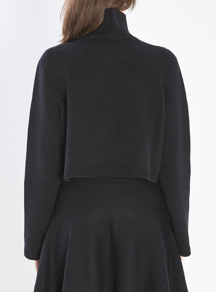Alaia Cropped Cashmere Knit Pullover
