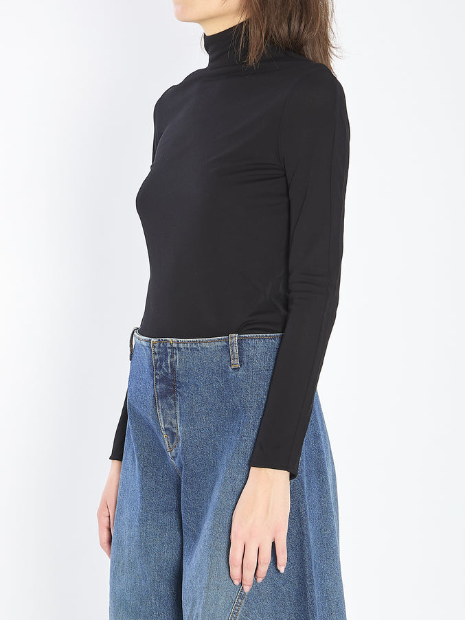 Alaia Fluid Jersey Bodysuit With Heart Cut-out