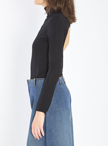 Alaia Fluid Jersey Bodysuit With Heart Cut-out