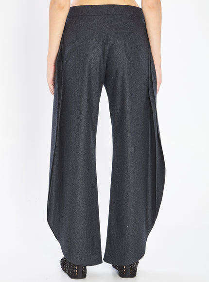 Alaia Petal Trousers In Wool Flannel