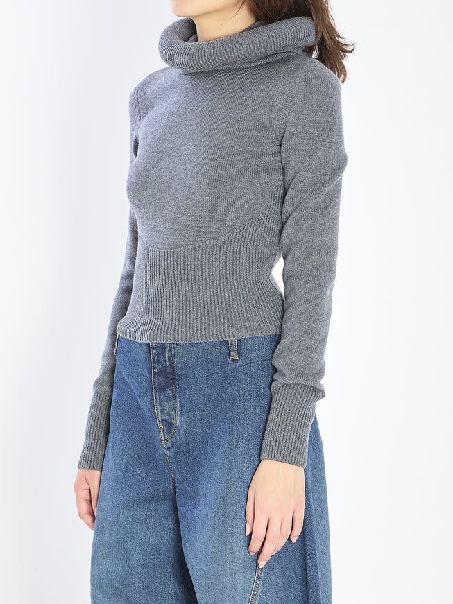 Alaia Sculptural-hood Pullover