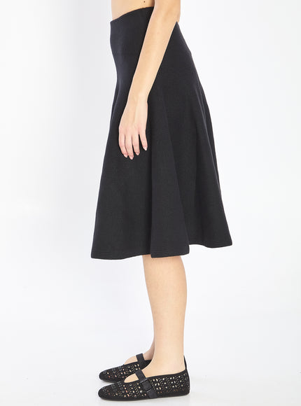 Alaia A-line Knit Skirt