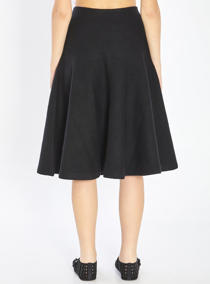 Alaia A-line Knit Skirt