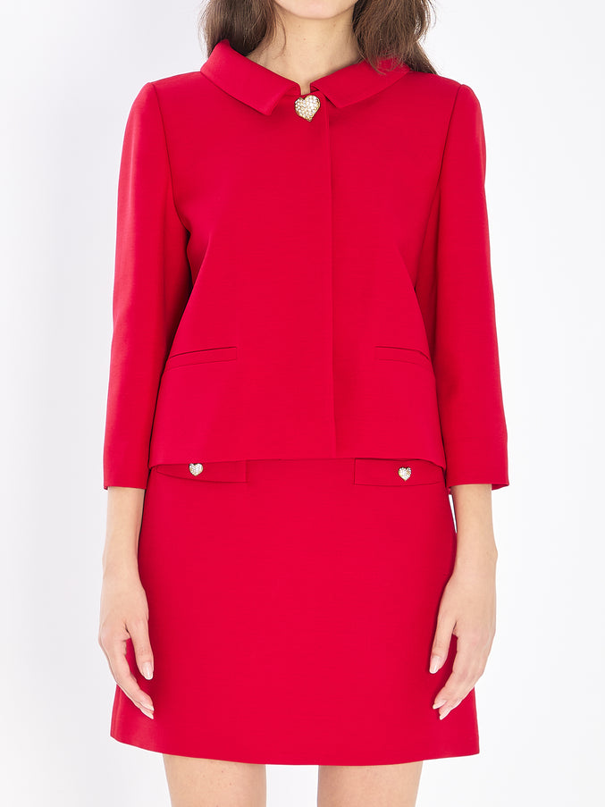 Valentino Garavani Jacket In Crepe Couture Red