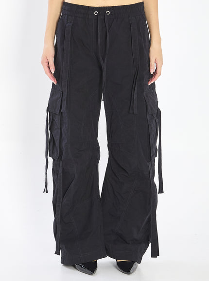 Dolce & Gabbana Waxed Cord Cargo Pants Black