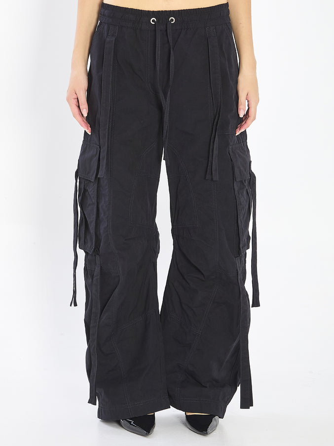 Dolce & Gabbana Waxed Cord Cargo Pants Black