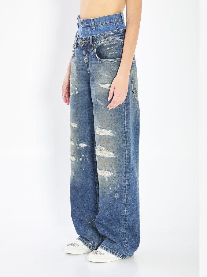 Dolce & Gabbana Double Wasited Denim Jeans