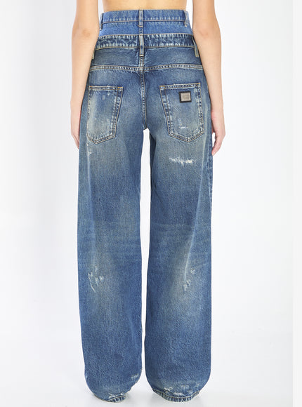 Dolce & Gabbana Double Wasited Denim Jeans