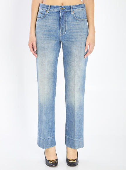 Valentino Garavani Chez Valentino Denim Pants Light Blue