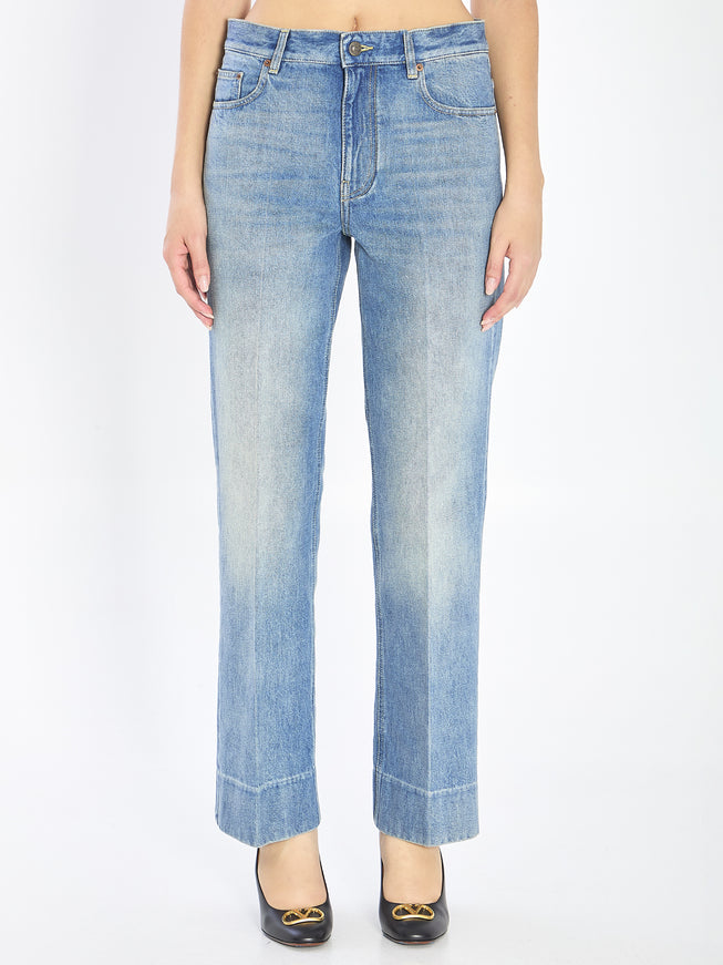 Valentino Garavani Chez Valentino Denim Pants Light Blue