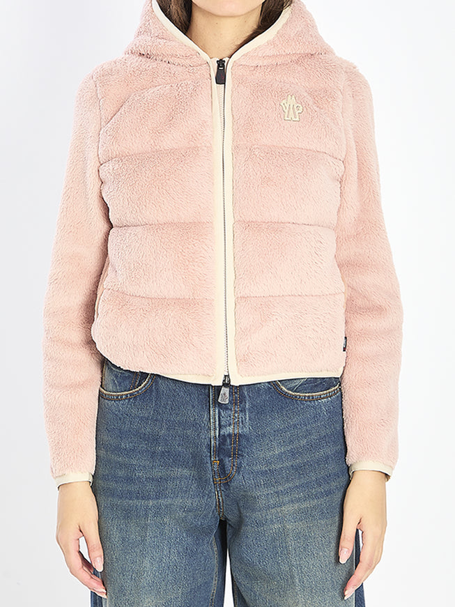 Moncler Grenoble Padded Hoodie In Pink Pink