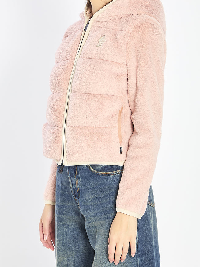 Moncler Grenoble Padded Hoodie In Pink