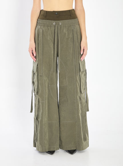 Dolce & Gabbana Waxed Cord Cargo Pants Green