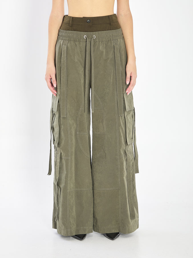 Dolce & Gabbana Waxed Cord Cargo Pants Green