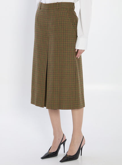 Saint Laurent Plaid Wool Skirt-pants