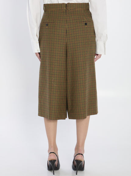 Saint Laurent Plaid Wool Skirt-pants