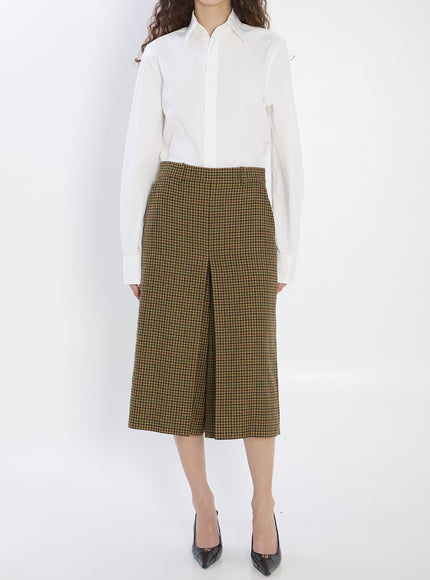 Saint Laurent Plaid Wool Skirt-pants