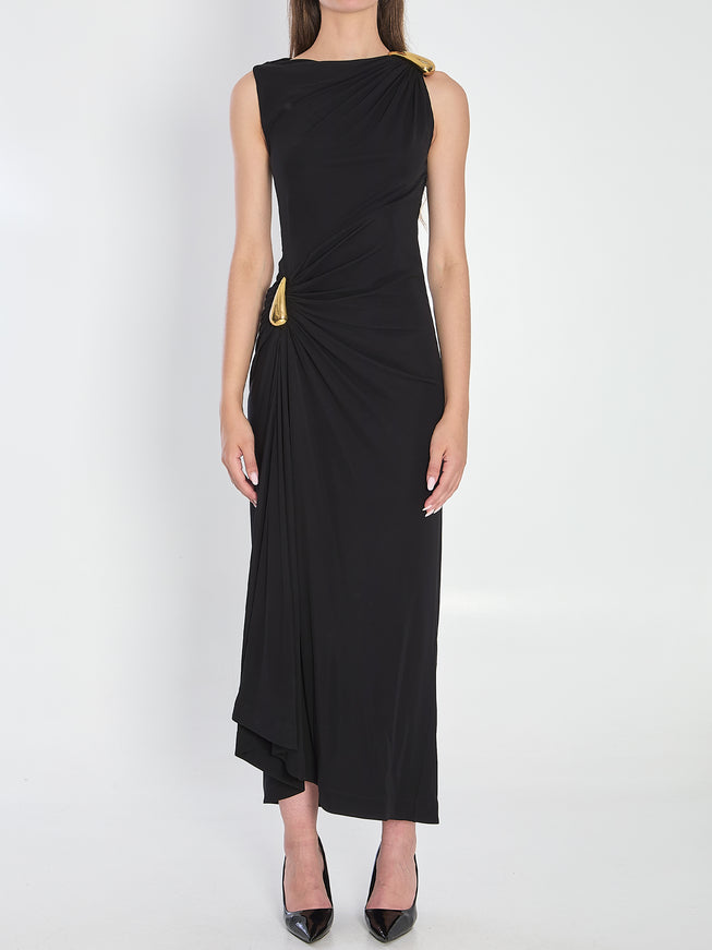 Bottega Veneta Black Viscose Jersey Dress Black
