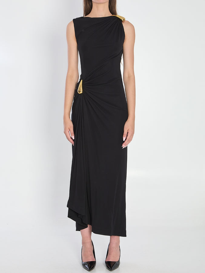 Bottega Veneta Black Viscose Jersey Dress Black
