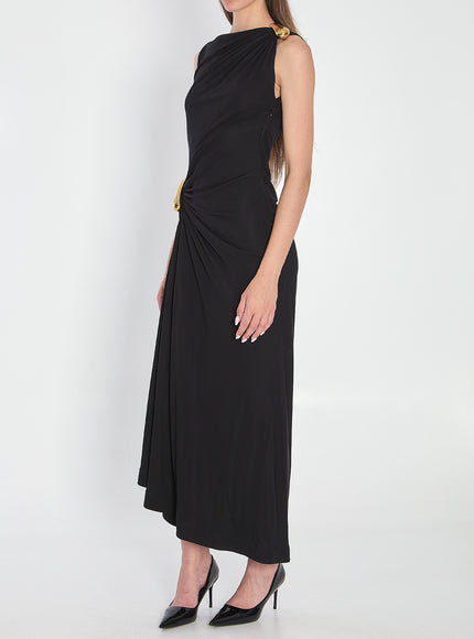 Bottega Veneta Black Viscose Jersey Dress