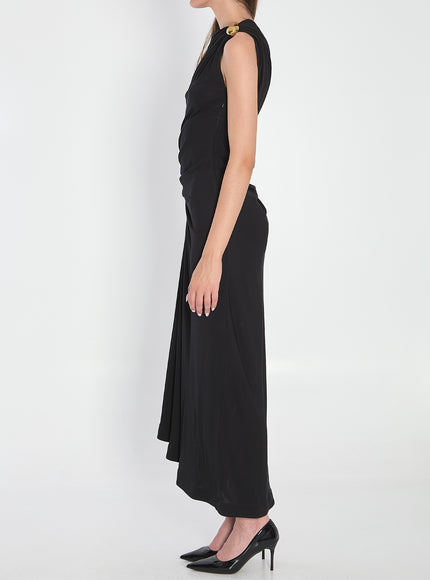 Bottega Veneta Black Viscose Jersey Dress