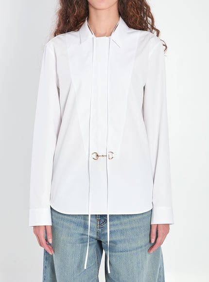Gucci Shirt With Horsebit White
