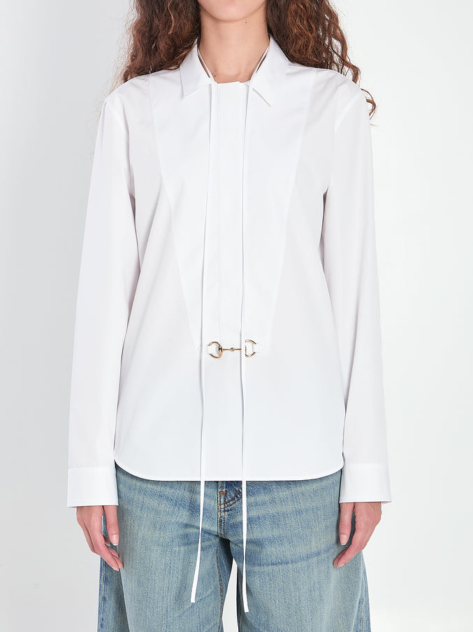 Gucci Shirt With Horsebit White