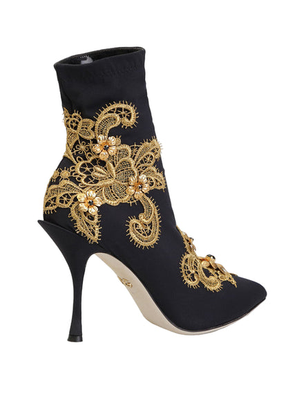 Dolce & Gabbana Lori Black Ankle Boots