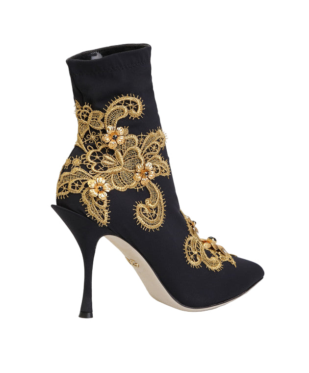Dolce & Gabbana Lori Black Ankle Boots