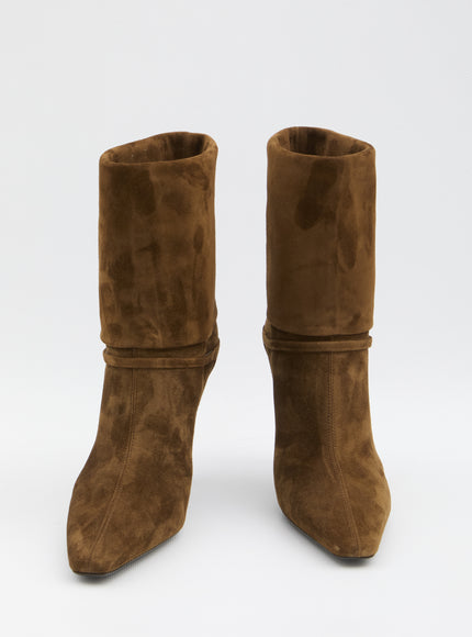 Saint Laurent Suede Niki Boots