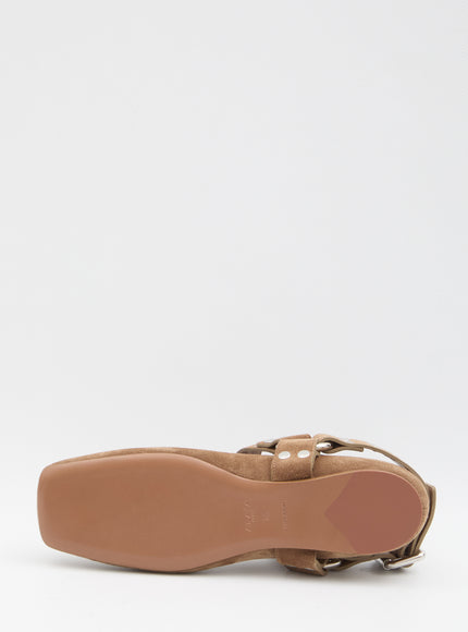 Alaia Suede Ballet Flats